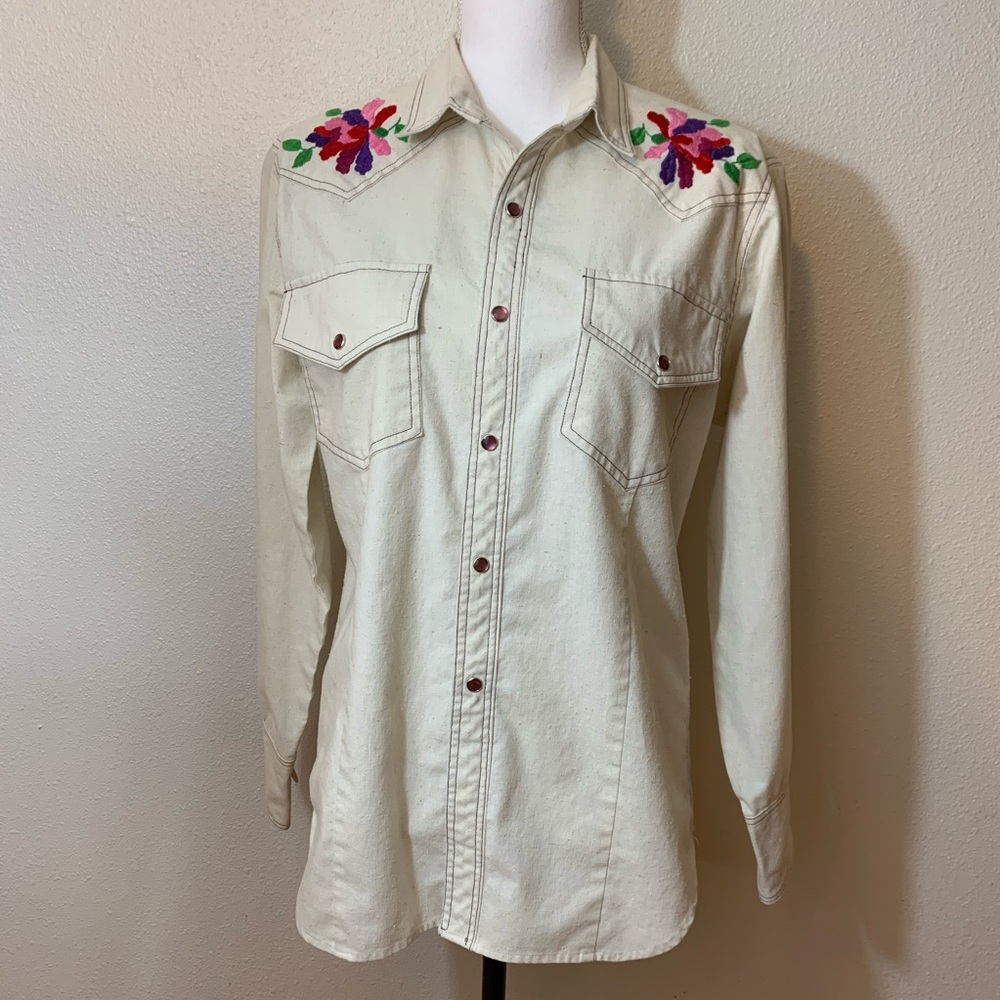 Vintage embroidered western shirt